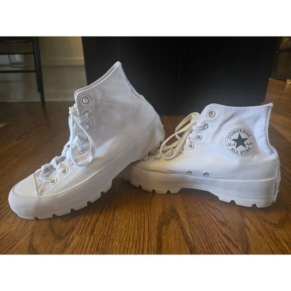 Converse Chuck Taylor All Star High White Platform Womens Sneakers Size 11 - Picture 1 of 12
